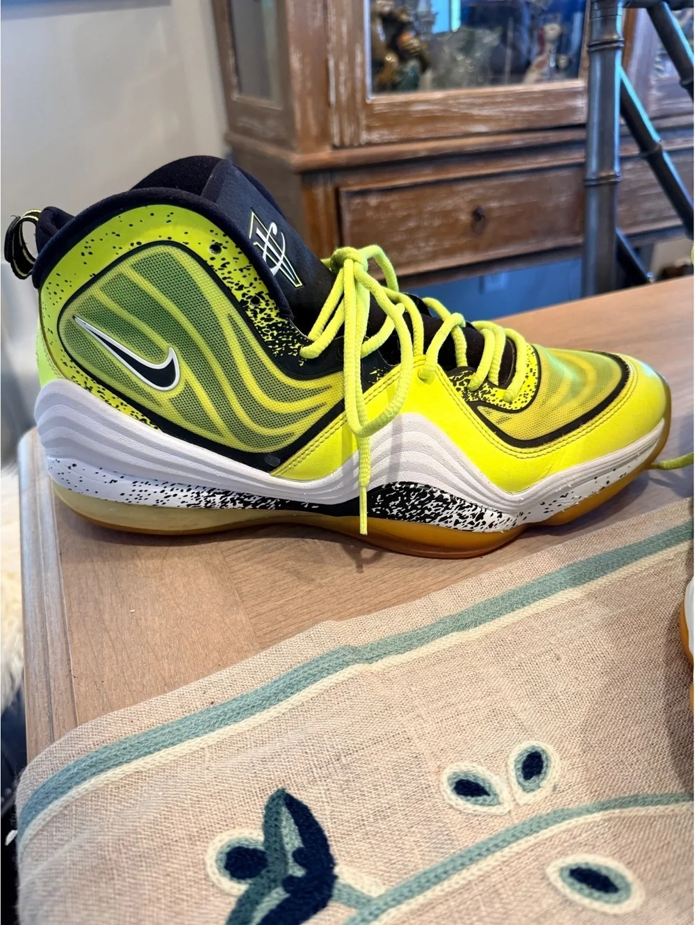 Nike Air Penny V HL Highlighter Volt Basketball Sneakers